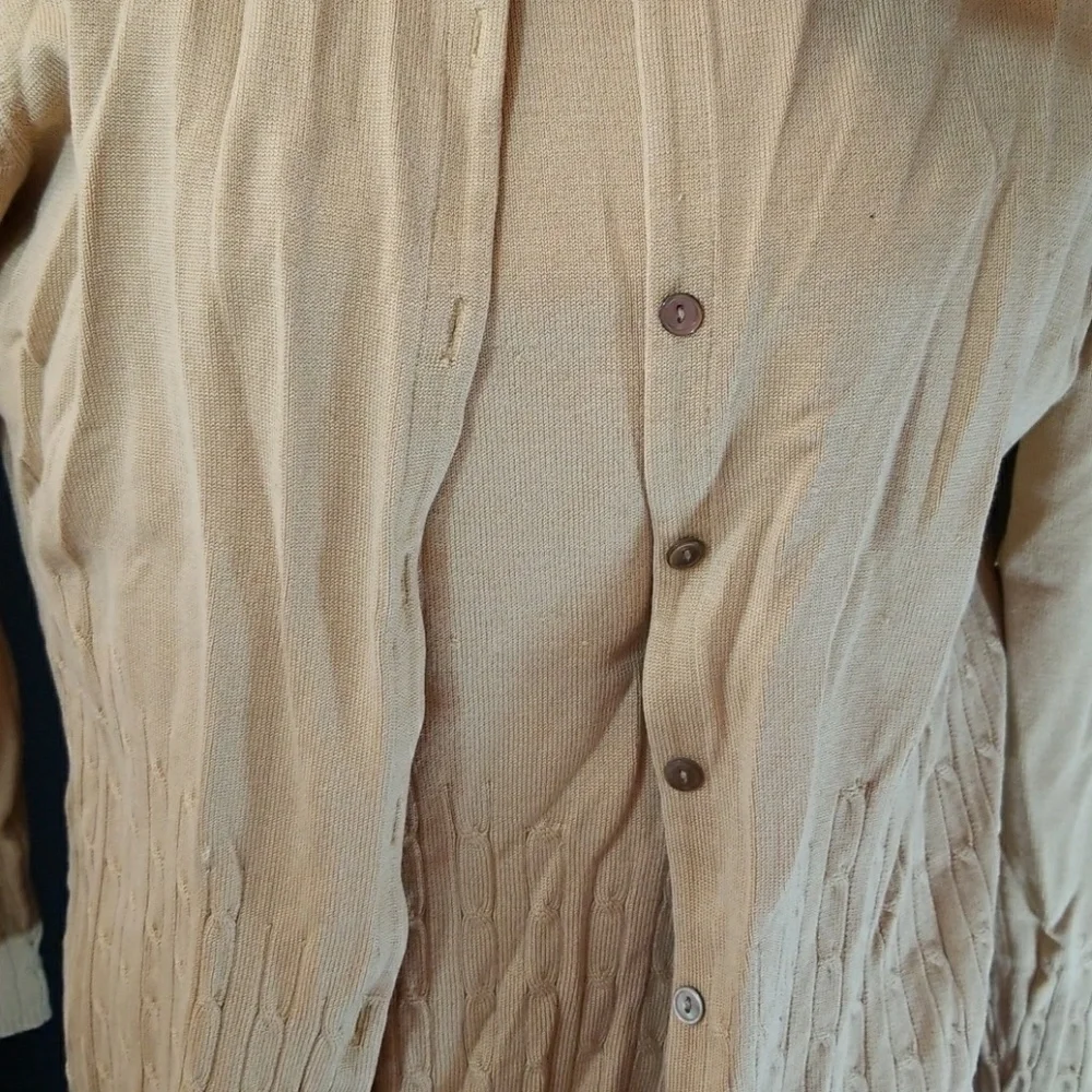 Caslon sleeveless tank blouse matching cardigan M - Picture 4 of 6